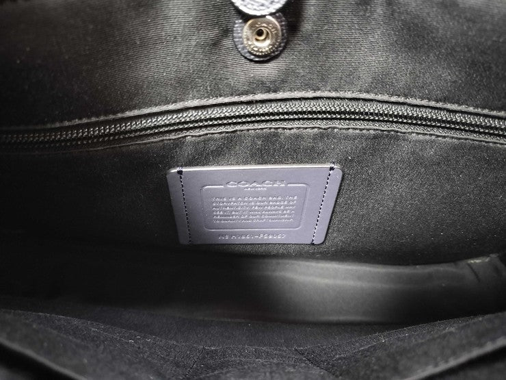 COACH コーチ ビジネスバッグ ペリー スリム ブリーフケース F59057 ネイビー レザー メンズ