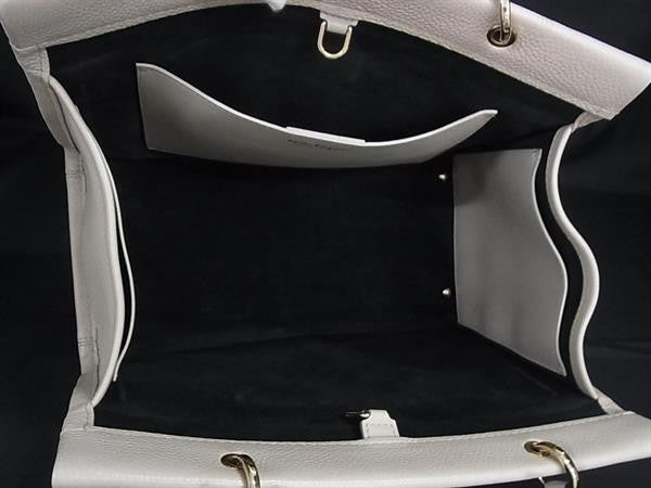 SALVATORE FERRAGAMO フェラガモ ハンドバッグ ガンチーニ EE-21 H110 グレージュ系 レザー レディース 2WAY ショルダーバッグ ゴールド金具 美品