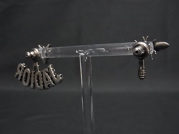 ChristianDior ディオール ピアス ジャディオール ブラック系 メタル レディース ラインストーン 蜂 ビー スター 美品