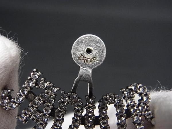 ChristianDior ディオール ピアス ジャディオール ブラック系 メタル レディース ラインストーン 蜂 ビー スター 美品
