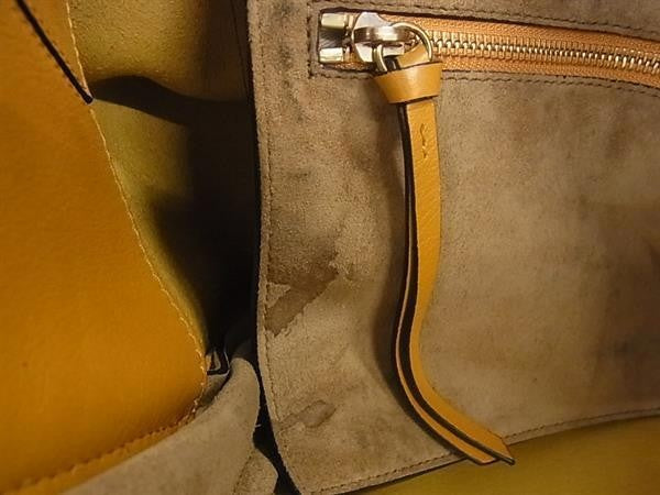 CHLOE クロエ トートバッグ マイロ イエロー系 レザー レディース ハンドバッグ フリンジ 美品