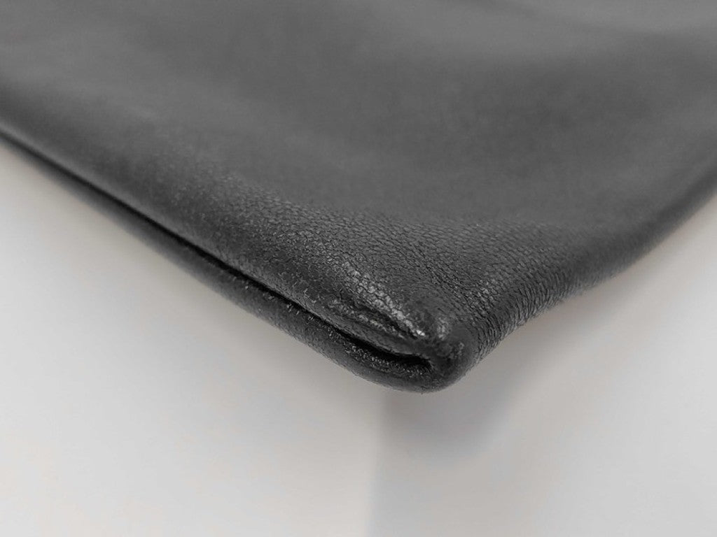 SAINT LAURENT PARIS サンローランパリ ショルダーバッグ 581697 ブラック系 レザー ユニセックス サコッシュ 斜め掛け 美品