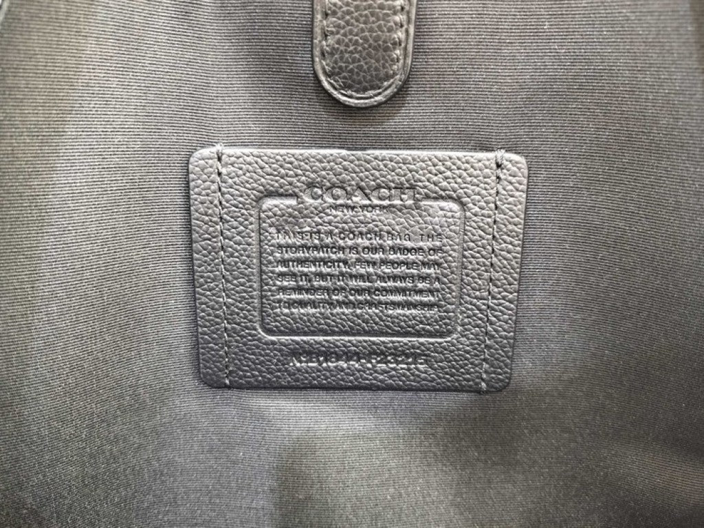 COACH コーチ ボディバッグ F23215 ブラック ブルー系 レザー メンズ ショルダーバッグ 美品
