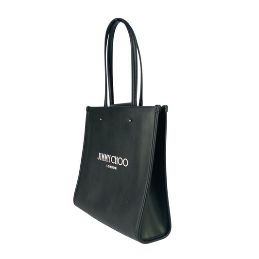 JIMMY CHOO ジミーチュウ トートバッグ N/S TOTE M ブラック系 レザー レディース 美品