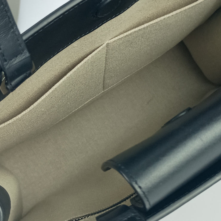 JIMMY CHOO ジミーチュウ トートバッグ N/S TOTE M ブラック系 レザー レディース 美品