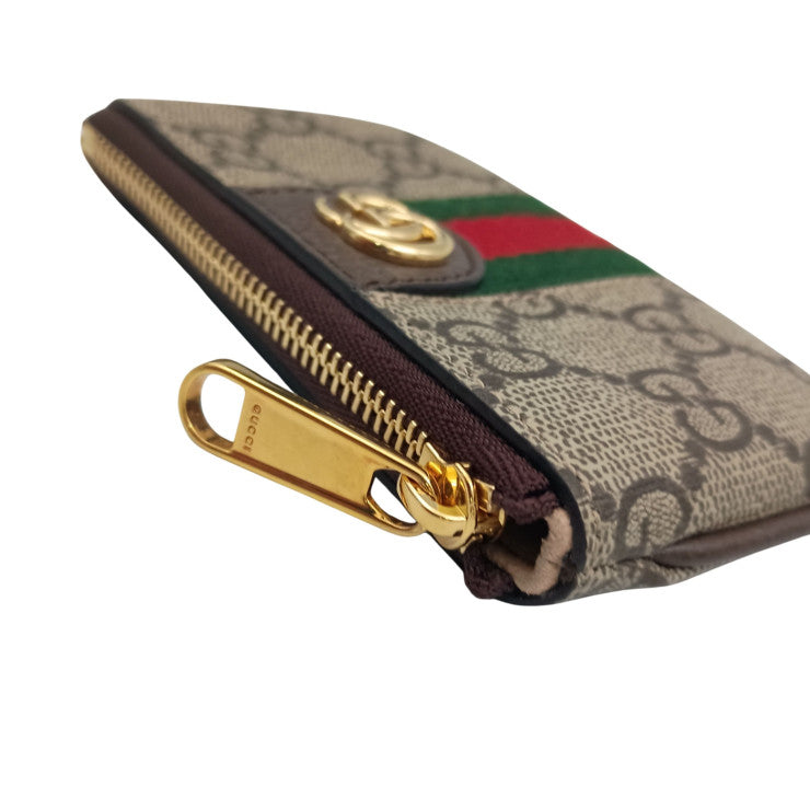 GUCCI グッチ コインケース オフィディア 671722 ベージュ ブラウン系 GGスプリーム ユニセックス ゴールド金具 美品