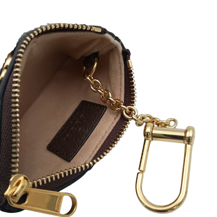 GUCCI グッチ コインケース オフィディア 671722 ベージュ ブラウン系 GGスプリーム ユニセックス ゴールド金具 美品