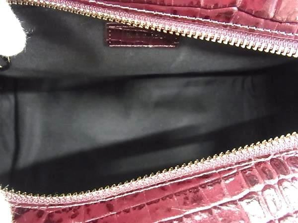 Paul Smith ポールスミス ハンドバッグ 2WAYバッグ PWR412 ワイン系 クロコ型押しレザー レディース ショルダーバッグ ゴールド金具 新品未使用展示品