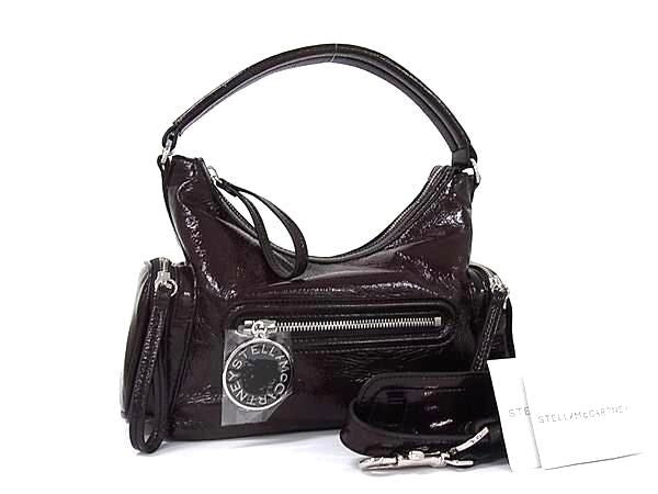 STELLA McCARTNEY ステラ マッカートニー ハンドバッグ DARTMOOR SMALL ダートムーア スモール 7B0179 WP0632 6011 ボルドー系 ビーガンレザー クリンクルパテント加工 レディース 2WAY ショルダーバッグ 新品未使用展示品