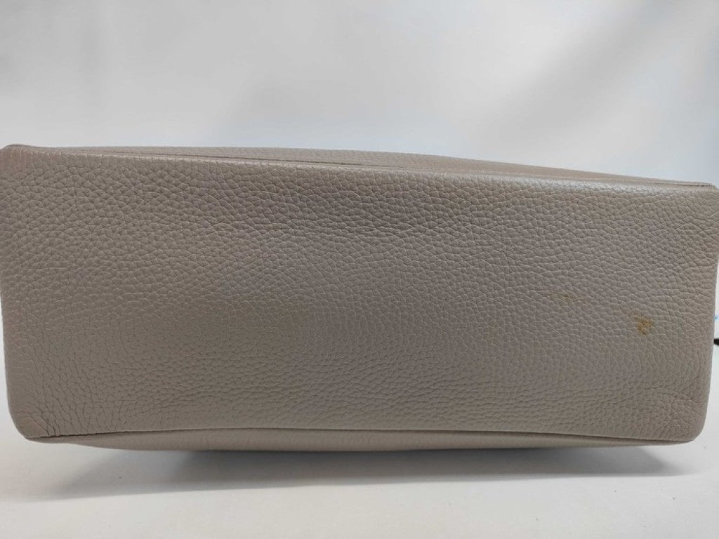 FURLA フルラ ショルダーバッグ DANAE M Hobo ブラック グレージュ系 レザー レディース ゴールド金具 美品