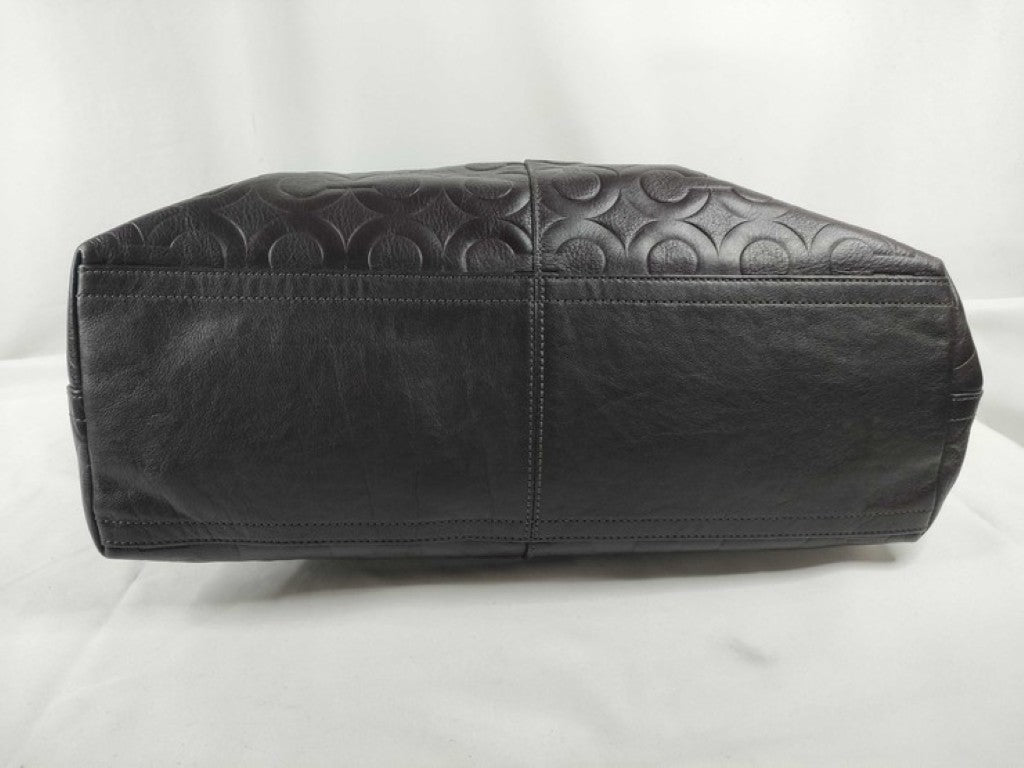 COACH コーチ ショルダーバッグ オプアート 70249 ブラック系 レザー レディース 2WAY 美品
