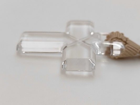 Baccarat バカラ ネックレス クロス クリア系 クリスタル レディース 美品