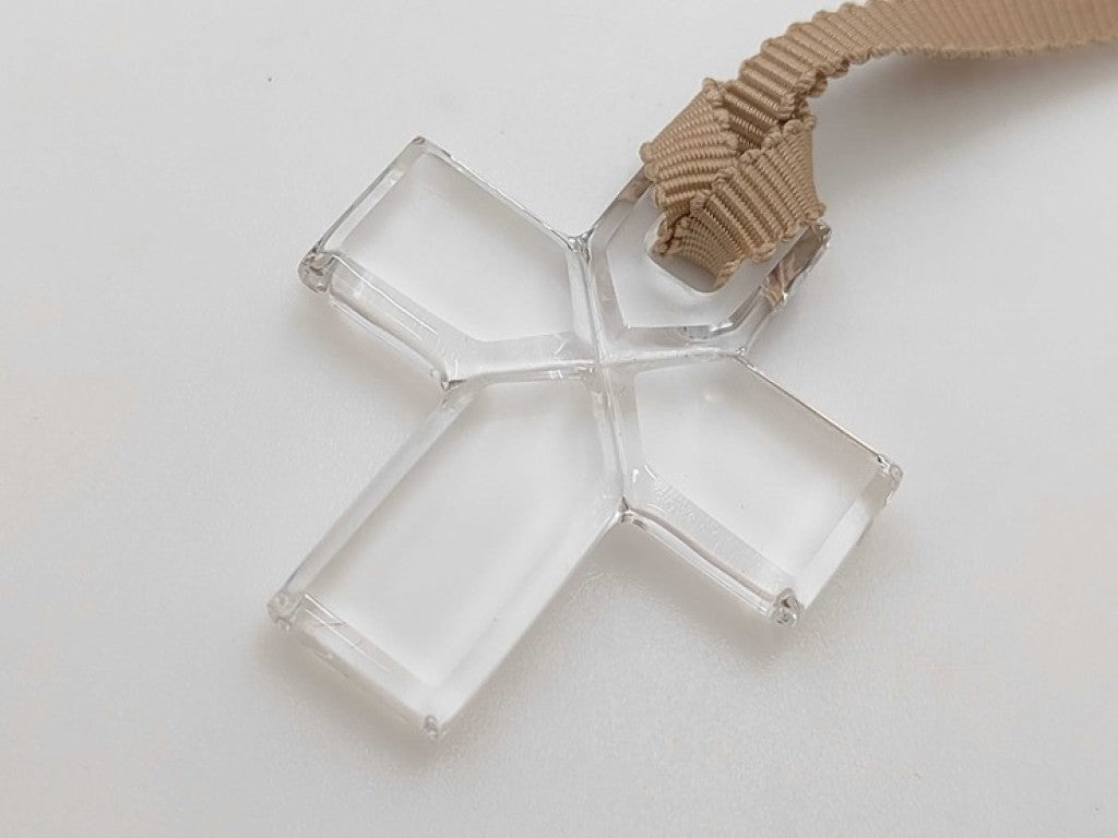 Baccarat バカラ ネックレス クロス クリア系 クリスタル レディース 美品