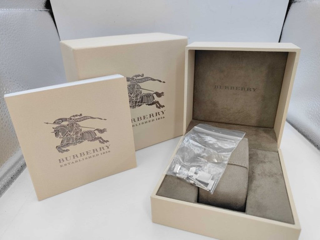 BURBERRY バーバリー 時計 ザ・シティ BU9351 ブラック文字盤 シルバー系 ステンレススチール メンズ 美品