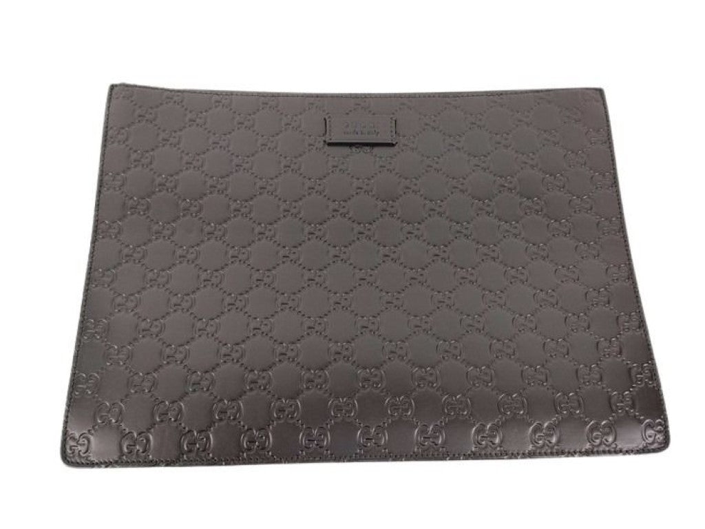 GUCCI グッチ クラッチバッグ グッチシマ 429004 ブラック系 レザー ユニセックス 美品