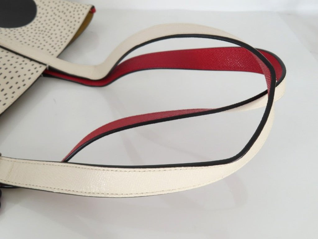 COACH コーチ トートバッグ ディズニー ミッキー マウス X キース・ヘリング ハイライン トート C0895 ホワイト ブラック系 レザー レディース 美品