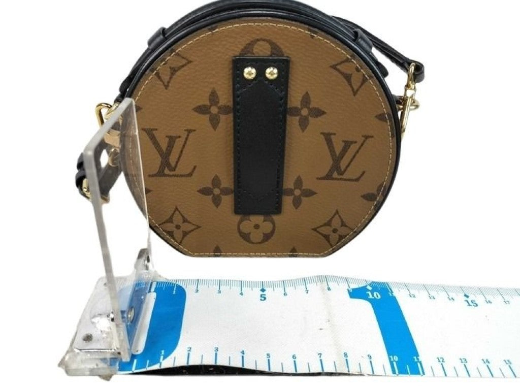LOUIS VUITTON ルイヴィトン ショルダーバッグ ミニボワットシャポー M68276 ブラウン系 モノグラムリバース レディース ゴールド金具 美品