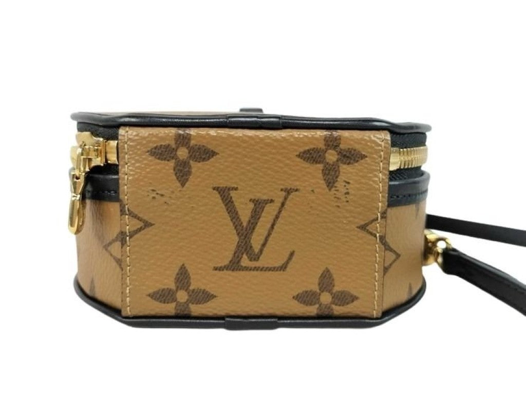 LOUIS VUITTON ルイヴィトン ショルダーバッグ ミニボワットシャポー M68276 ブラウン系 モノグラムリバース レディース ゴールド金具 美品