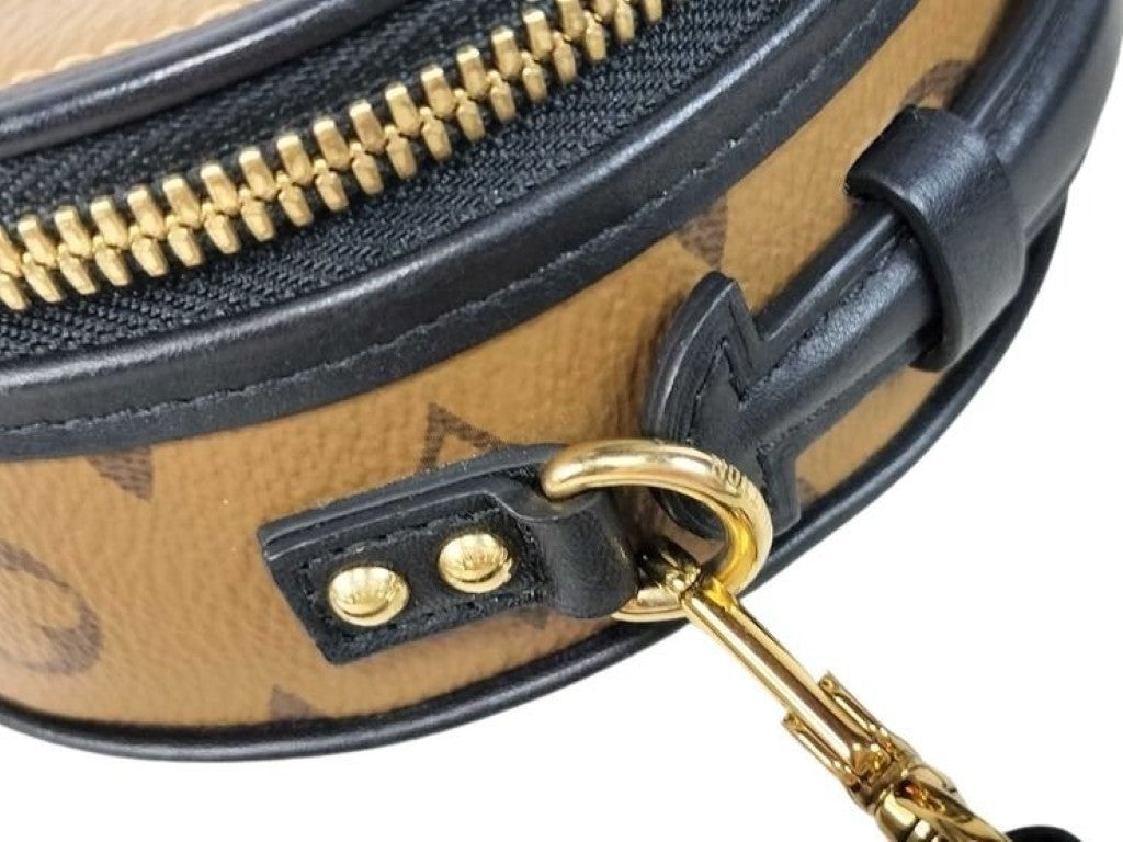 LOUIS VUITTON ルイヴィトン ショルダーバッグ ミニボワットシャポー M68276 ブラウン系 モノグラムリバース レディース ゴールド金具 美品