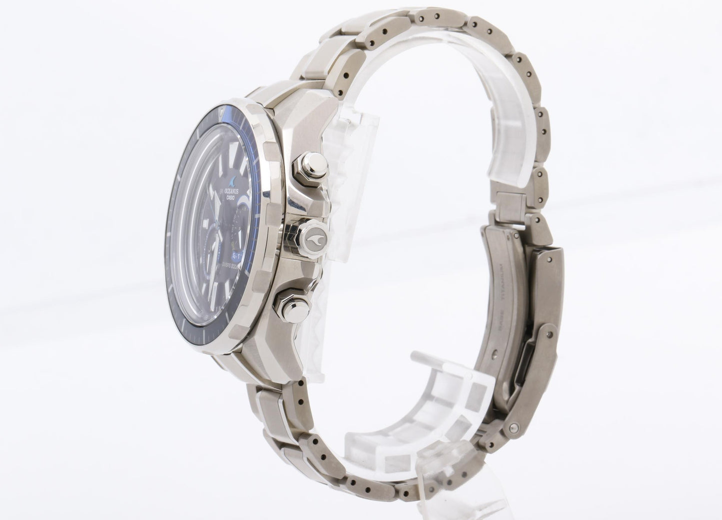 CASIO カシオ 時計 オシアナス CACHALOT OCWP20001AJF ブルー シルバー チタン メンズ アナログ 超美品