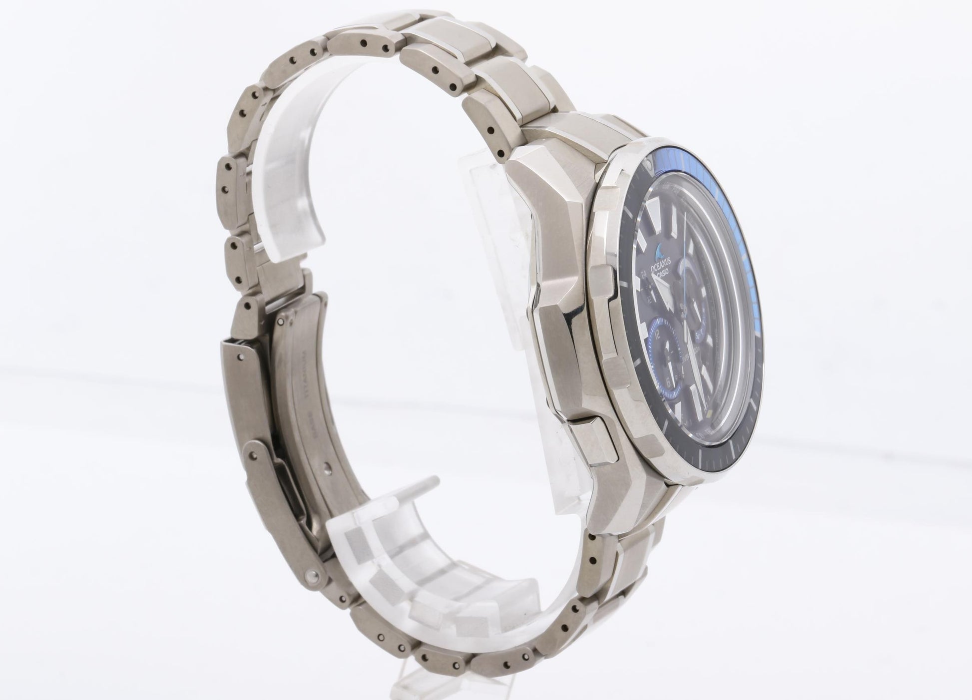 CASIO カシオ 時計 オシアナス CACHALOT OCWP20001AJF ブルー シルバー チタン メンズ アナログ 超美品