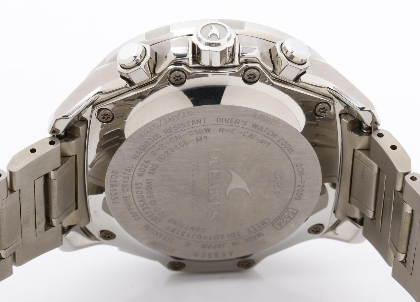 CASIO カシオ 時計 オシアナス CACHALOT OCWP20001AJF ブルー シルバー チタン メンズ アナログ 超美品