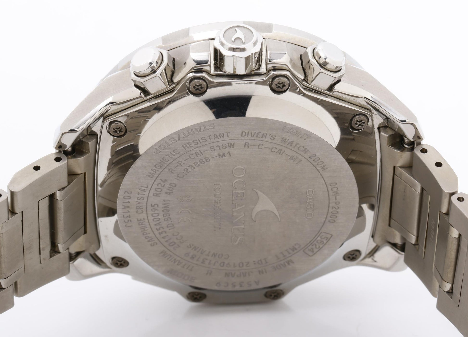 CASIO カシオ 時計 オシアナス CACHALOT OCWP20001AJF ブルー シルバー チタン メンズ アナログ 超美品
