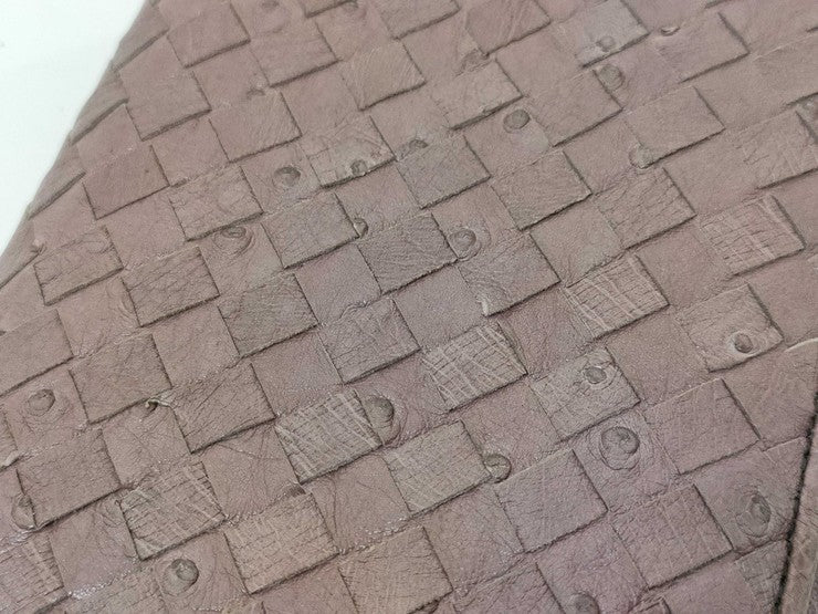 BOTTEGA VENETA ボッテガヴェネタ 財布 イントレチャート 114076 ブラウン系 オーストリッチ ユニセックス ラウンドファスナー 長財布