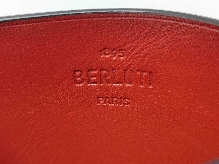 Berluti ベルルッティ カードケース バンブー カリグラフィ ブラウン系 スクリットレザー ユニセックス 新品未使用展示品
