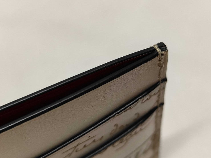 Berluti ベルルッティ カードケース バンブー カリグラフィ ブラウン系 スクリットレザー ユニセックス 新品未使用展示品
