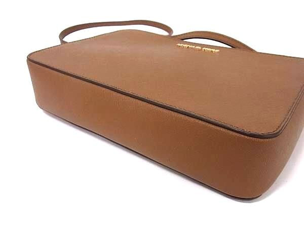 MICHAEL KORS マイケルコース ショルダーバッグ JET SET ITEM 35T8GTTC9L ブラウン系 レザー レディース クロスボディ 斜め掛け チェーン ゴールド金具 超美品