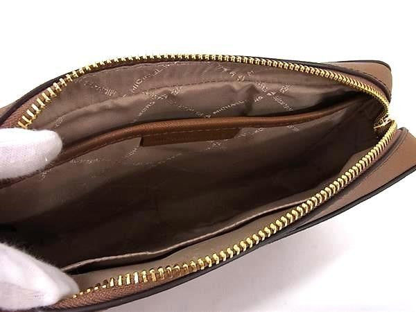 MICHAEL KORS マイケルコース ショルダーバッグ JET SET ITEM 35T8GTTC9L ブラウン系 レザー レディース クロスボディ 斜め掛け チェーン ゴールド金具 超美品