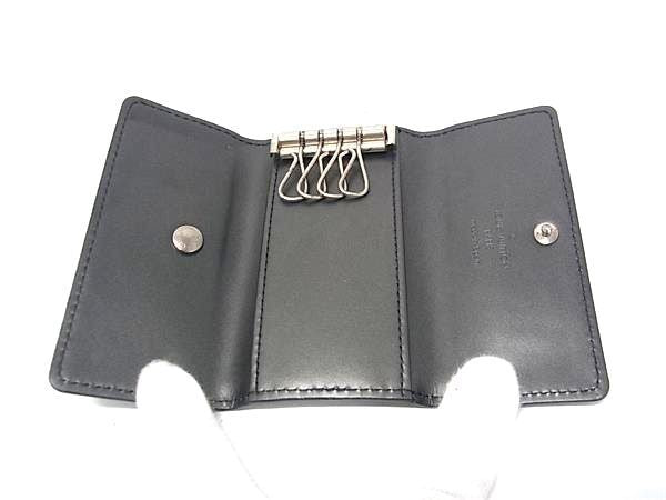 LOUIS VUITTON ルイヴィトン キーケース モノグラム マット ミュルティクレ4 M65162 ノワール系 カーフレザー メンズ 4連 シルバー金具 美品
