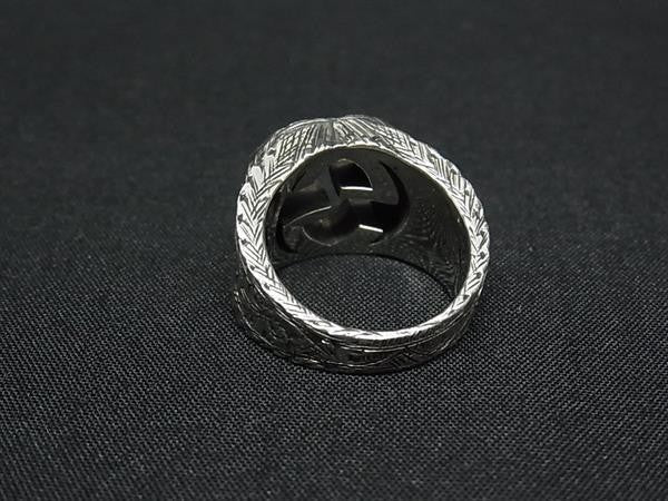 GUCCI グッチ 指輪 アラベスク インターロッキングG リング 455302 シルバー系 Ag925 ユニセックス 美品