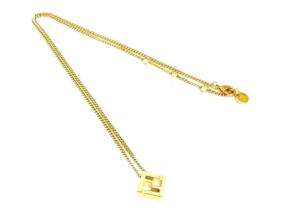 FENDI フェンディ ネックレス フォーエバー フェンディ ネックレス 8AK891 ゴールド系 メタル レディース 美品