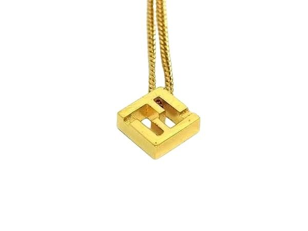 FENDI フェンディ ネックレス フォーエバー フェンディ ネックレス 8AK891 ゴールド系 メタル レディース 美品