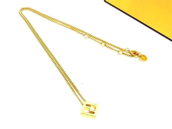 FENDI フェンディ ネックレス フォーエバー フェンディ ネックレス 8AK891 ゴールド系 メタル レディース 美品