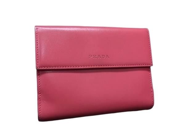 PRADA プラダ 二つ折り財布 ヴィテッロ ムーヴ Wホック財布 1M0523 TAMARIS系 レザー レディース 美品