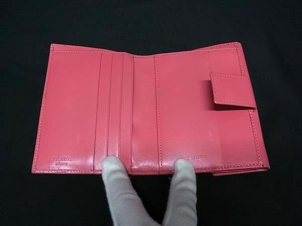 PRADA プラダ 二つ折り財布 ヴィテッロ ムーヴ Wホック財布 1M0523 TAMARIS系 レザー レディース 美品