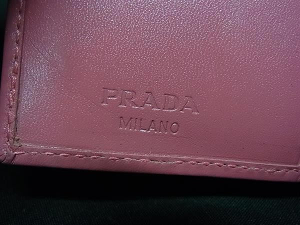 PRADA プラダ 二つ折り財布 ヴィテッロ ムーヴ Wホック財布 1M0523 TAMARIS系 レザー レディース 美品