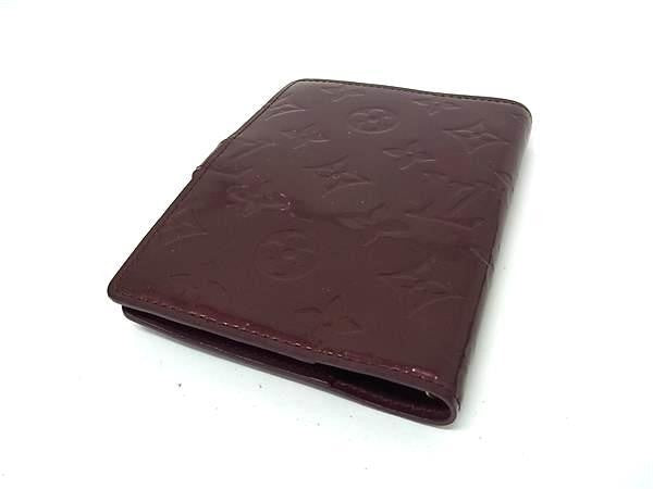 LOUIS VUITTON ルイヴィトン 手帳カバー モノグラム ヴェルニ アジェンダPM R21050 ヴィオレ系 パテントレザー レディース ゴールド金具 美品