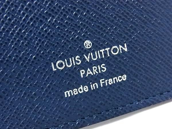LOUIS VUITTON ルイヴィトン 長財布 タイガ ポルトフォイユ ロン M33404 オセアン系 レザー メンズ 二つ折り 札入れ 美品