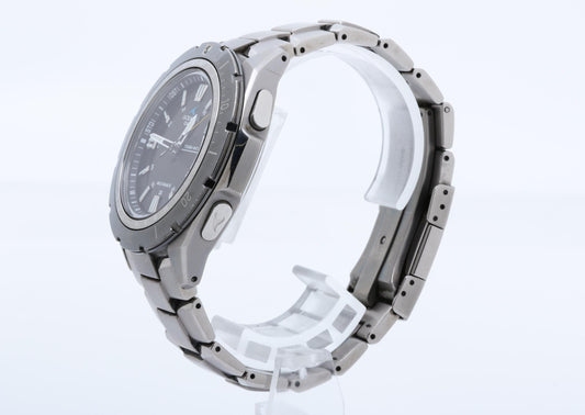 CASIO カシオ 腕時計 OCEANUS オシアナス OCW-P100 ブラック シルバー系 チタン メンズ アナログ 美品