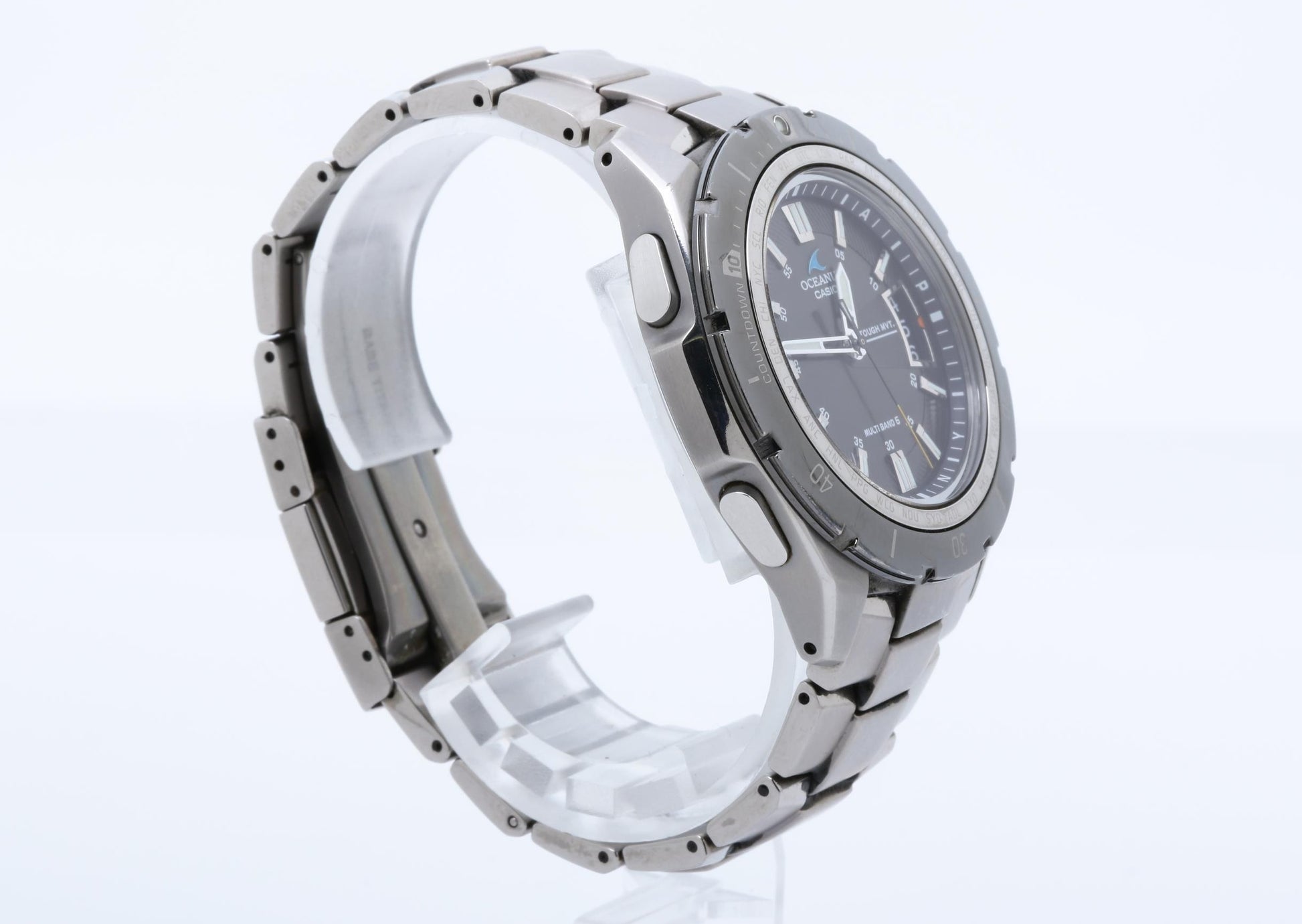CASIO カシオ 腕時計 OCEANUS オシアナス OCW-P100 ブラック シルバー系 チタン メンズ アナログ 美品