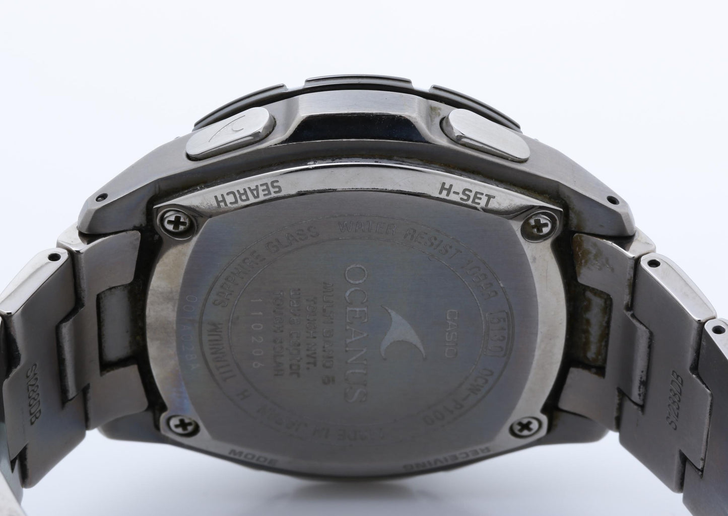 CASIO カシオ 腕時計 OCEANUS オシアナス OCW-P100 ブラック シルバー系 チタン メンズ アナログ 美品