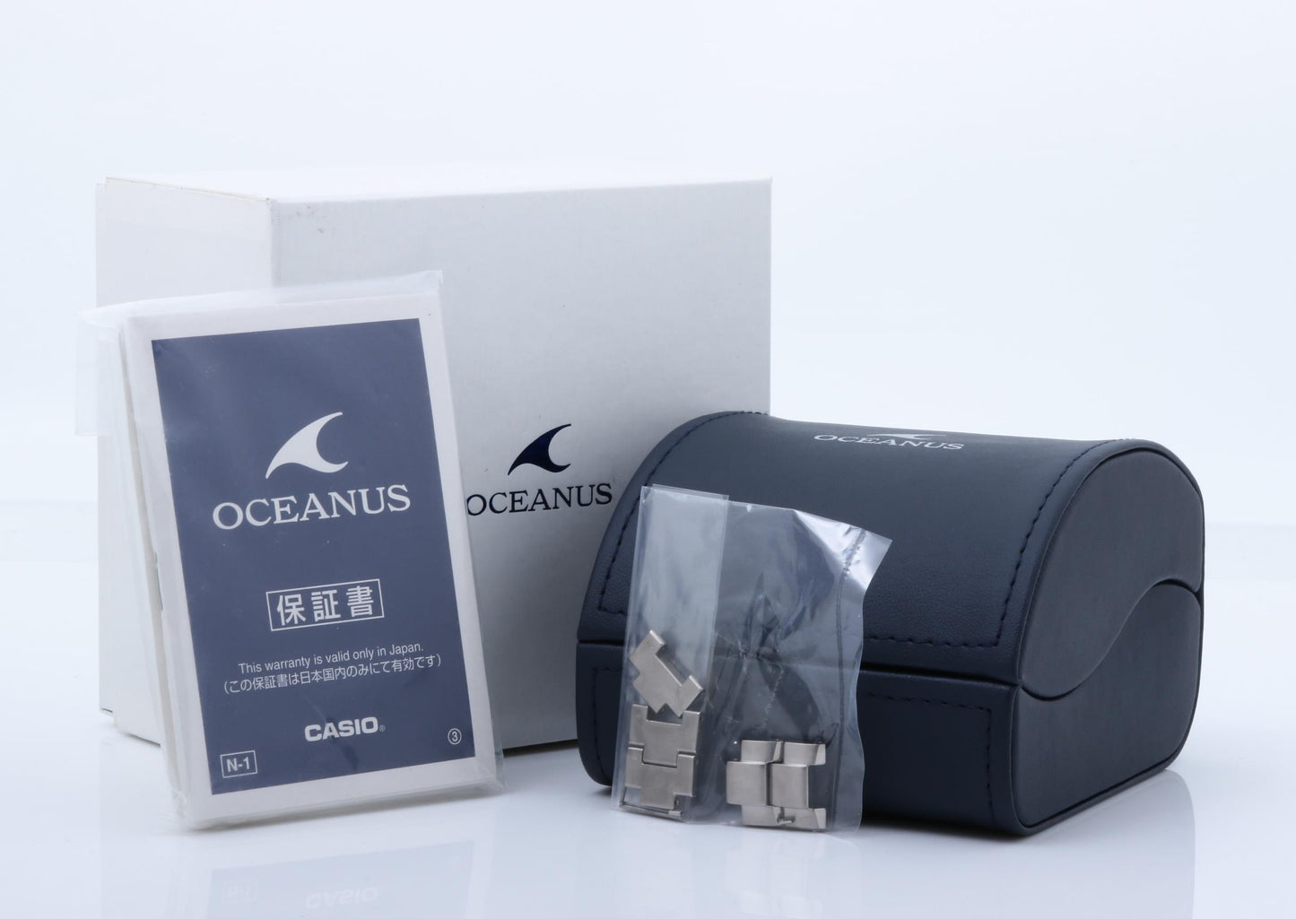 CASIO カシオ 腕時計 OCEANUS オシアナス OCW-P100 ブラック シルバー系 チタン メンズ アナログ 美品