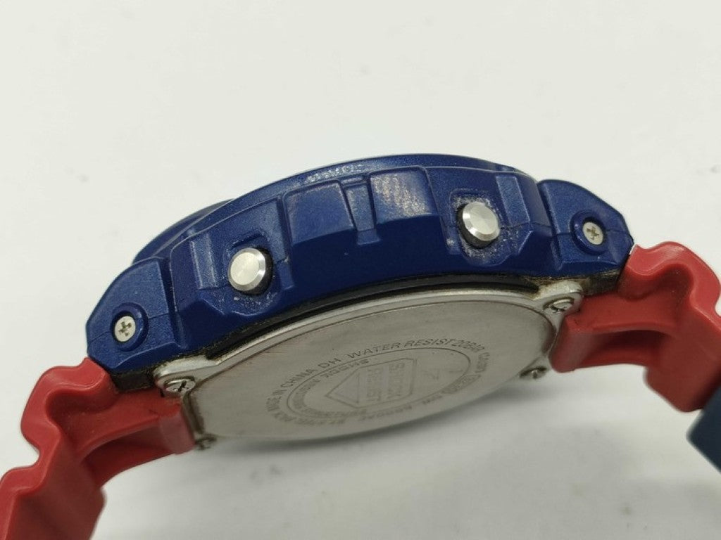 CASIO カシオ 時計 G-SHOCK DW-6900AC ホワイト ブルー レッド系 樹脂 メンズ 美品