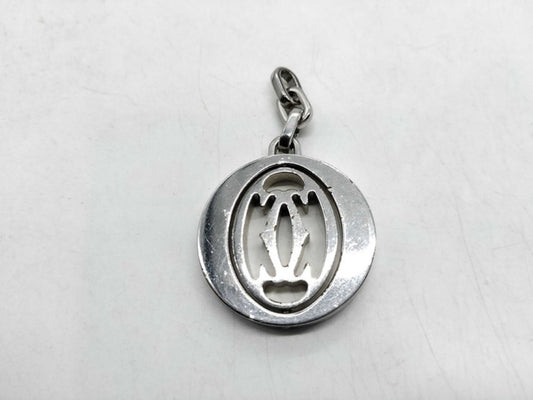 Cartier カルティエ チャーム ペンダントトップ シルバー系 メタル ユニセックス ドゥーブルC 2C ロゴ