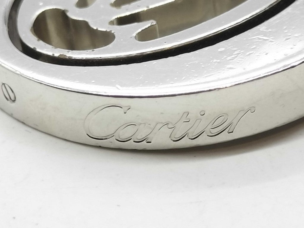 Cartier カルティエ チャーム ペンダントトップ シルバー系 メタル ユニセックス ドゥーブルC 2C ロゴ