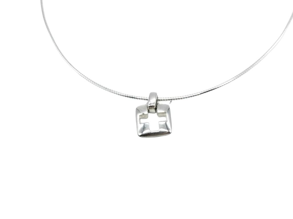 Tiffany&Co. ティファニー ネックレス ピアストクロス シルバー系 SV925 レディース 美品